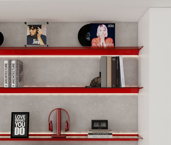 いんてりあ 88 Bedroom: Bedside shelf, soft nighttime illumination